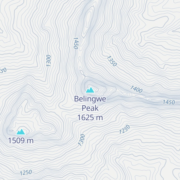 Map of Belingwe Peak