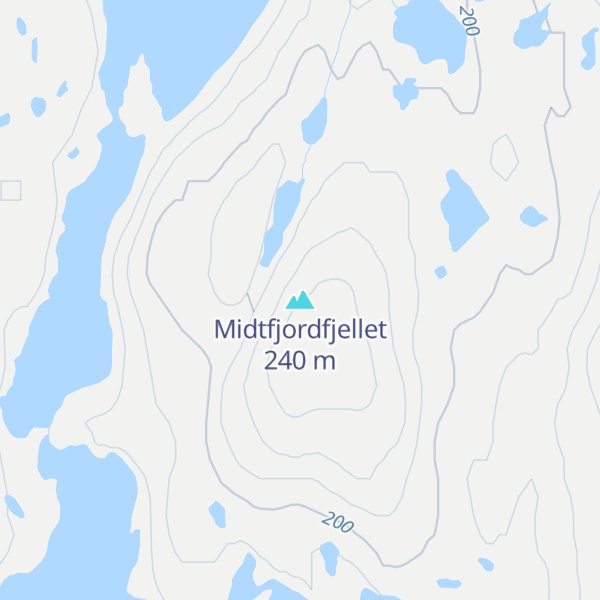 Map of Midtfjordfjellet