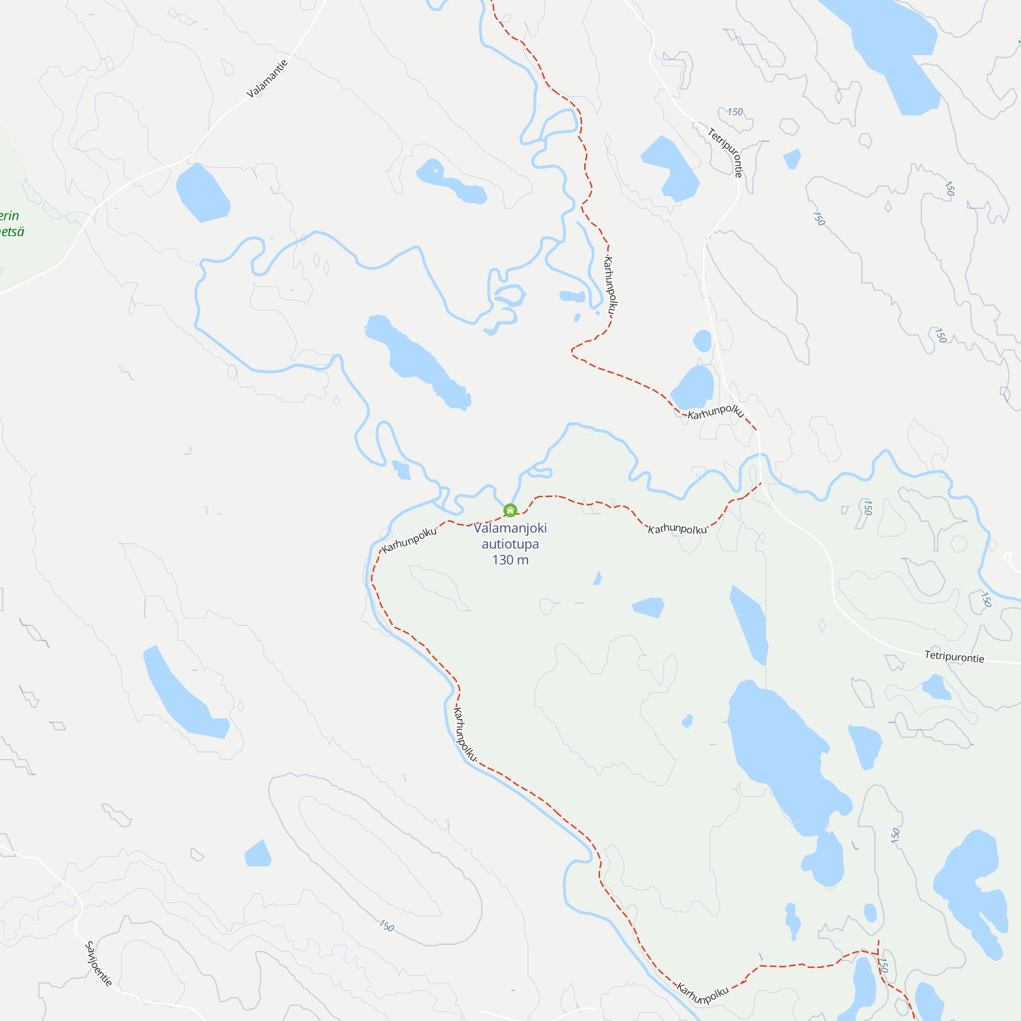Valamanjoki autiotupa map