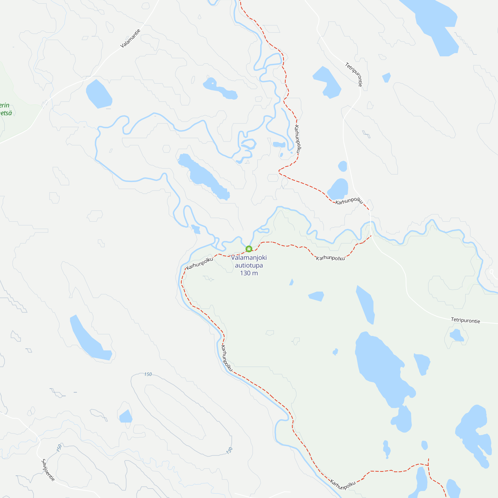 Valamanjoki autiotupa map
