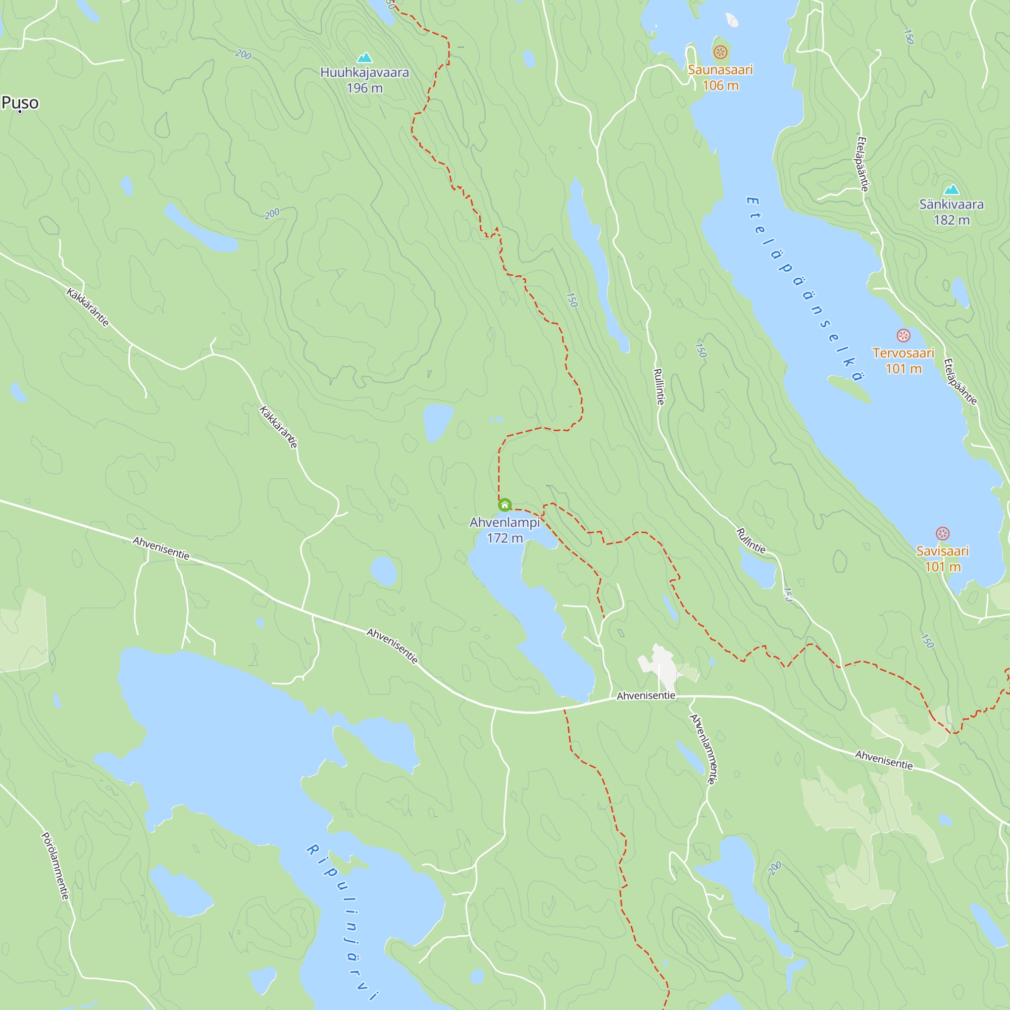 Ahvenlampi map