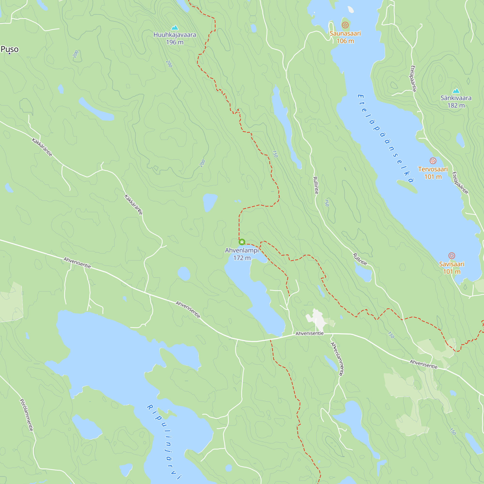 Ahvenlampi map
