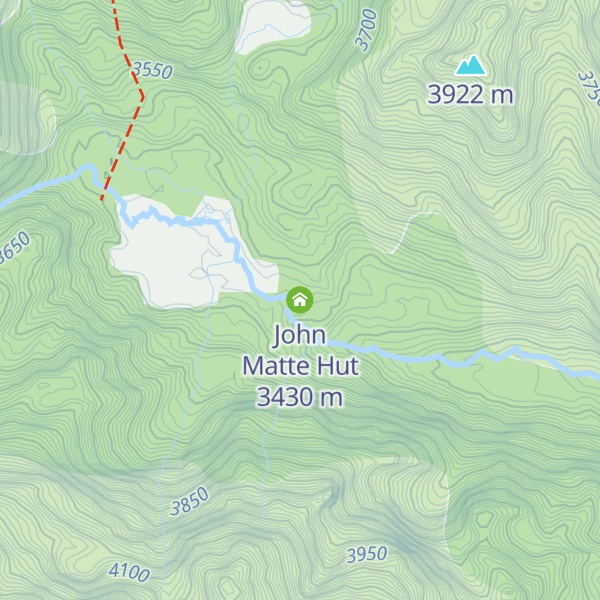 Map of John Matte Hut