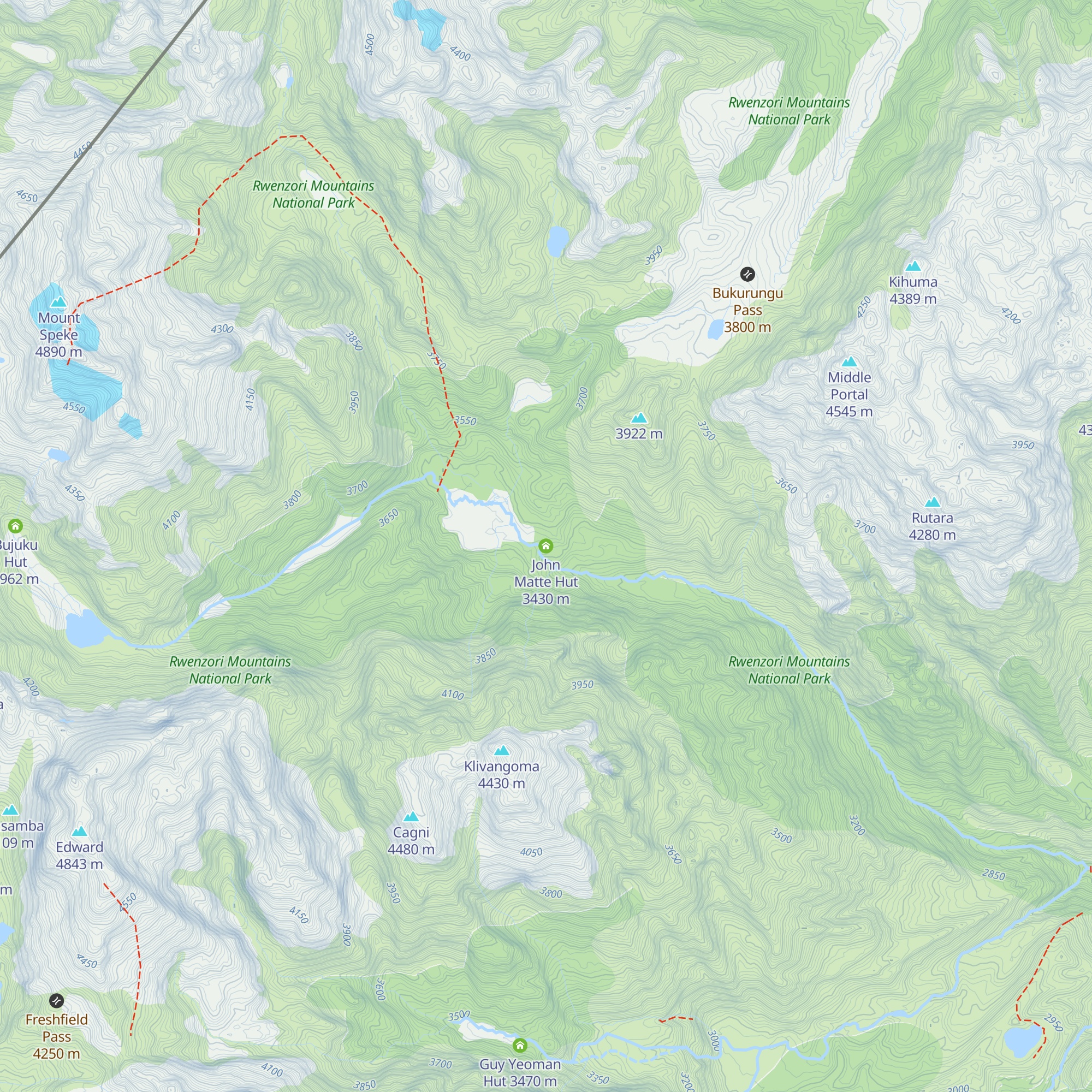 John Matte Hut map