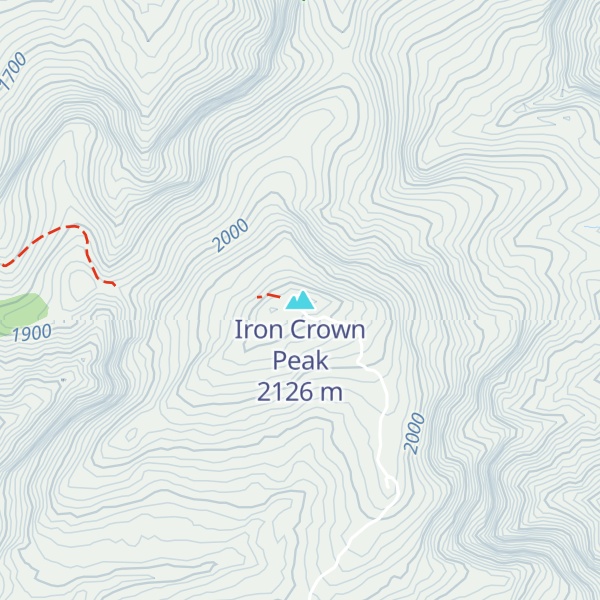 Map of Iron Crown Peak