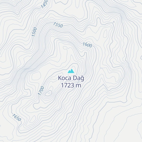 Map of Koca Dağ