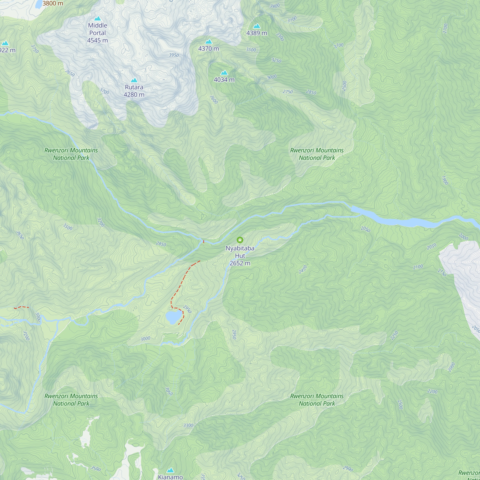 Nyabitaba Hut map