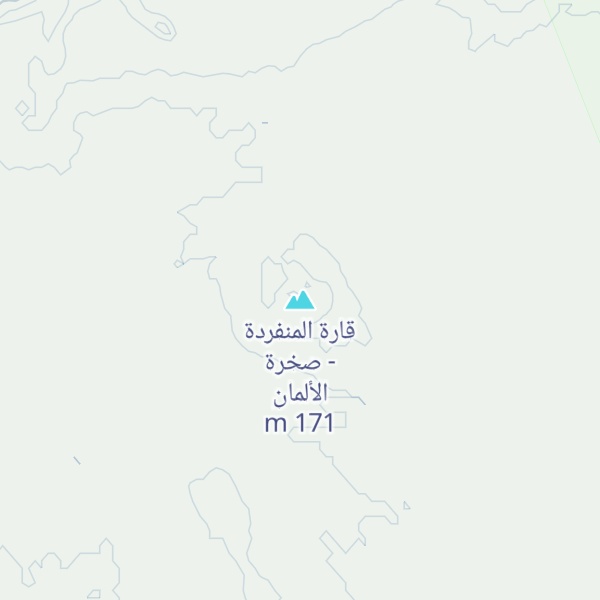 Map of قارة المنفردة - صخرة الألمان