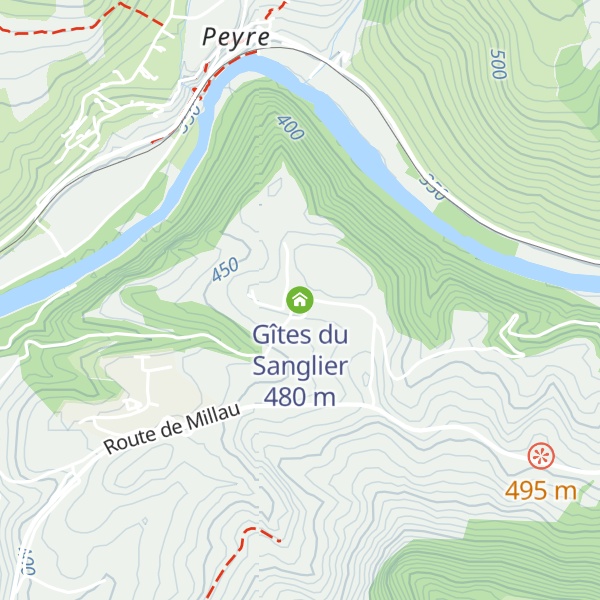 Map of Gîtes du Sanglier