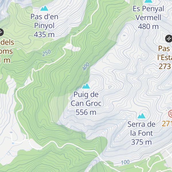 Map of Puig de Can Groc