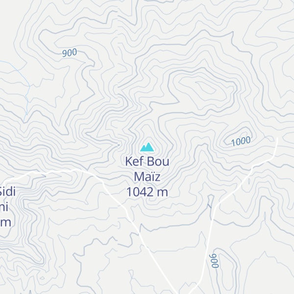 Map of Kef Bou Maïz