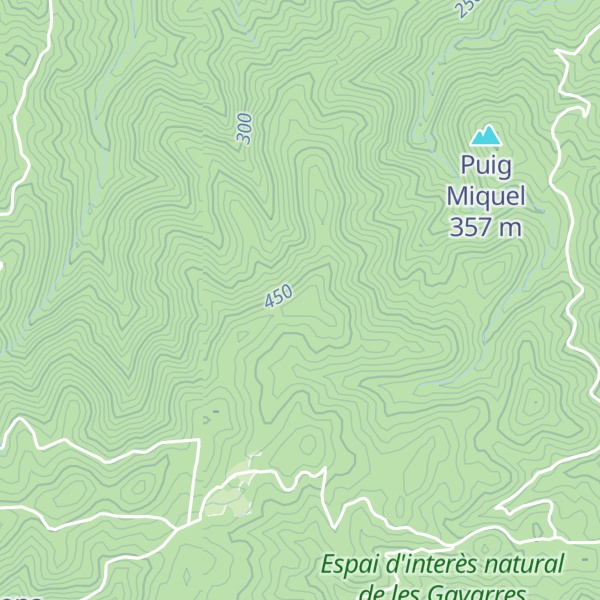 Map of Serra de les Gavarres