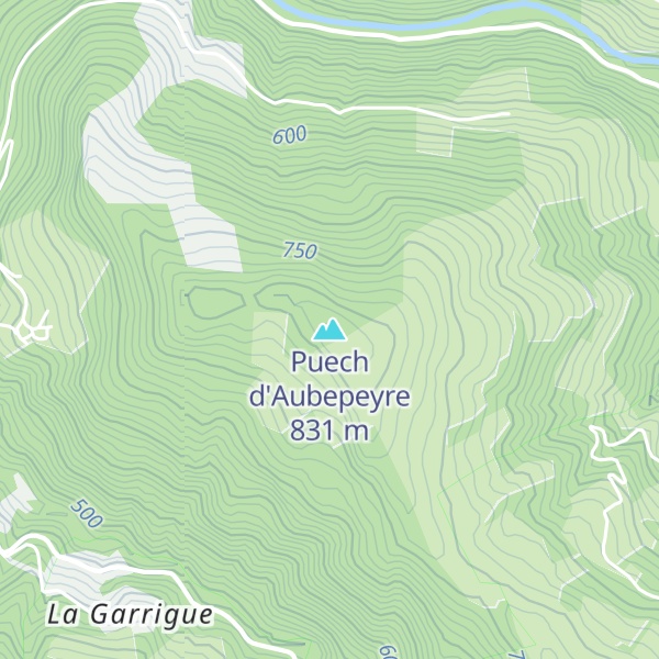Map of Puech d'Aubepeyre