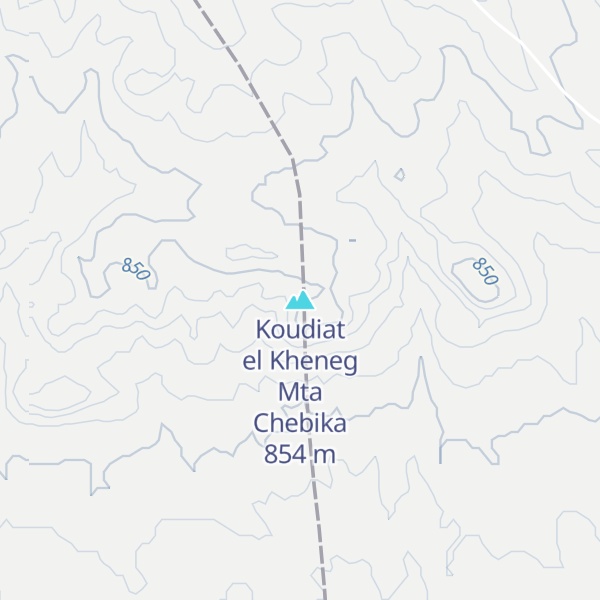 Map of Koudiat el Kheneg Mta Chebika