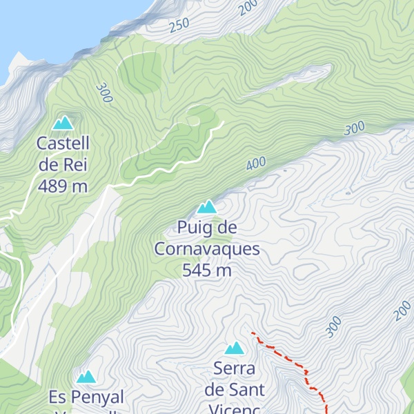 Map of Puig de Cornavaques