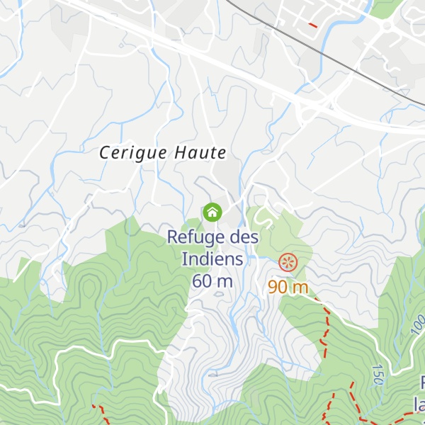 Map of Refuge des Indiens