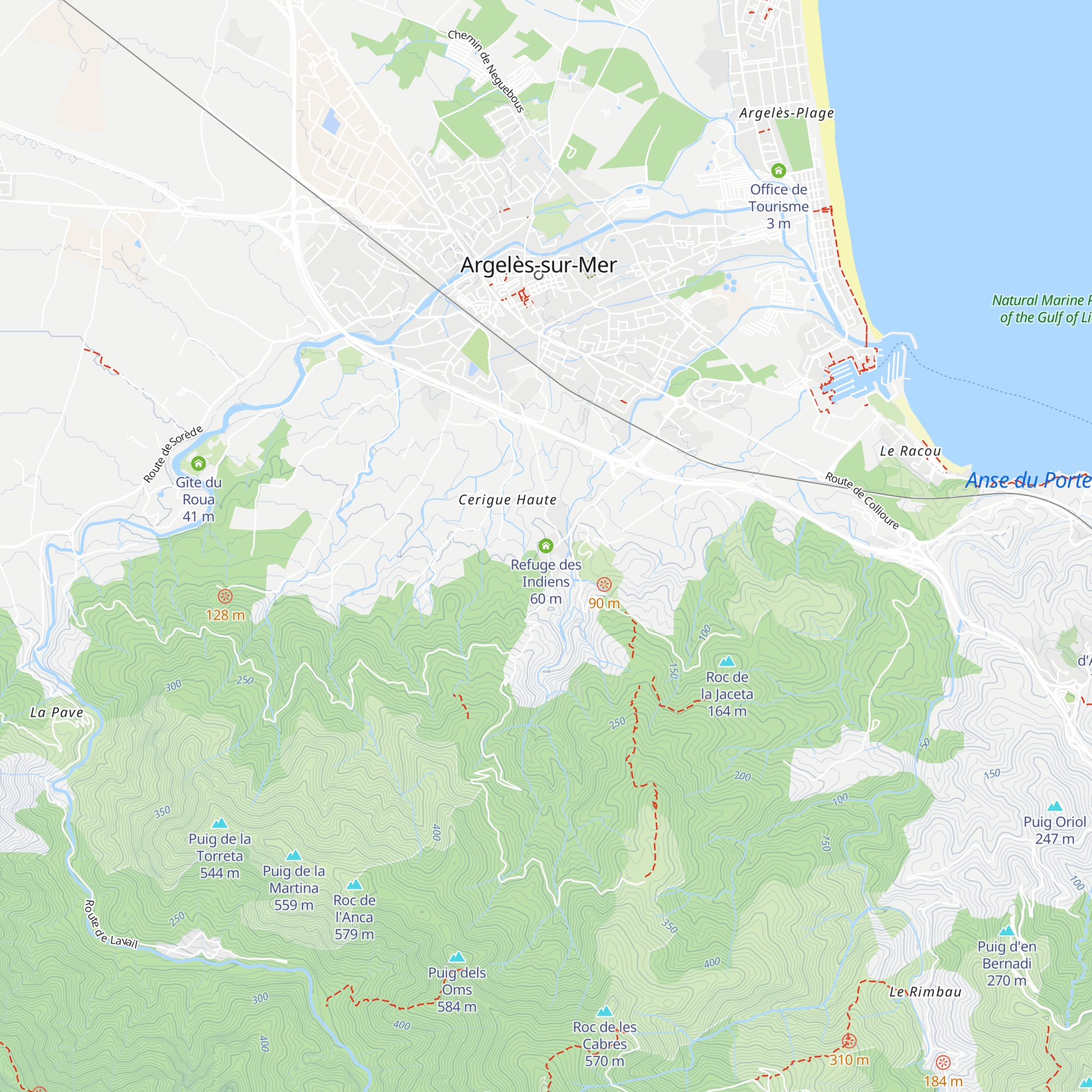 Refuge des Indiens map