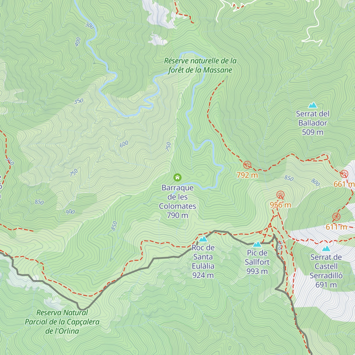 Barraque de les Colomates map
