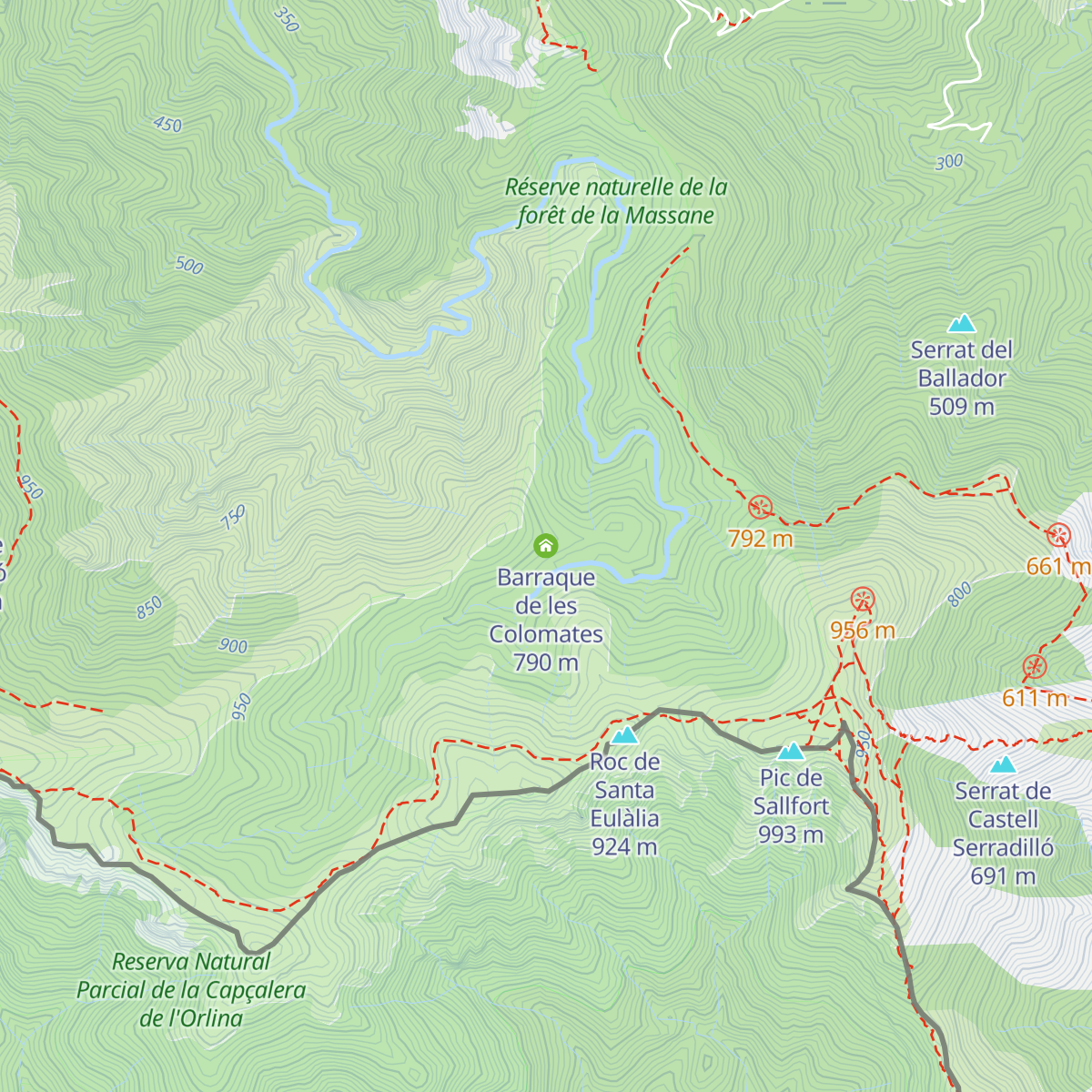 Barraque de les Colomates map