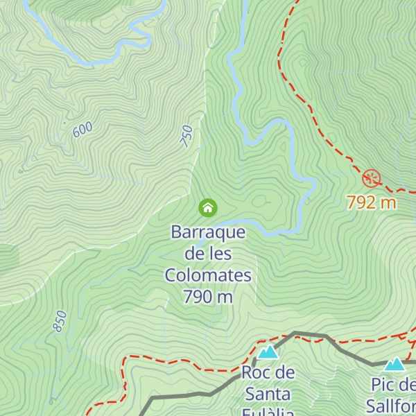 Map of Barraque de les Colomates