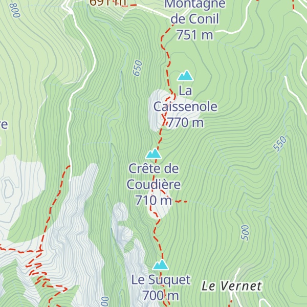 Map of Crête de Coudière