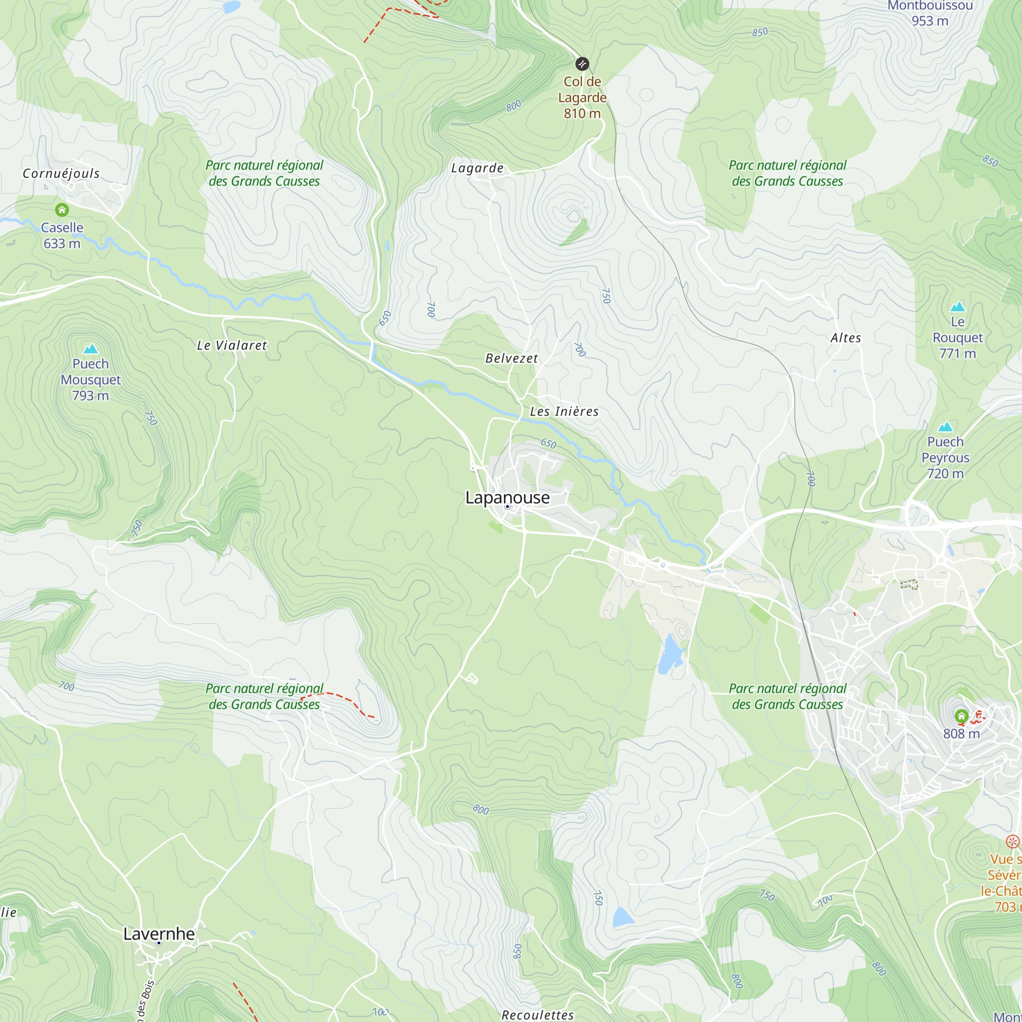 Refuge pour motards map