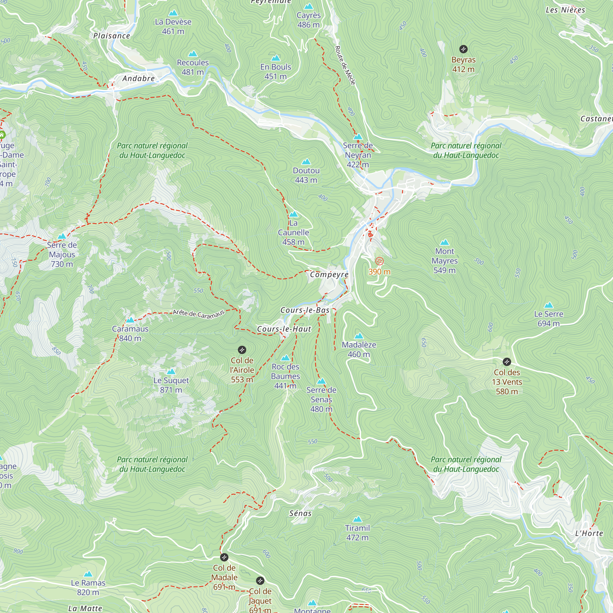 Gîte "Le Refuge du Nébuzon" map