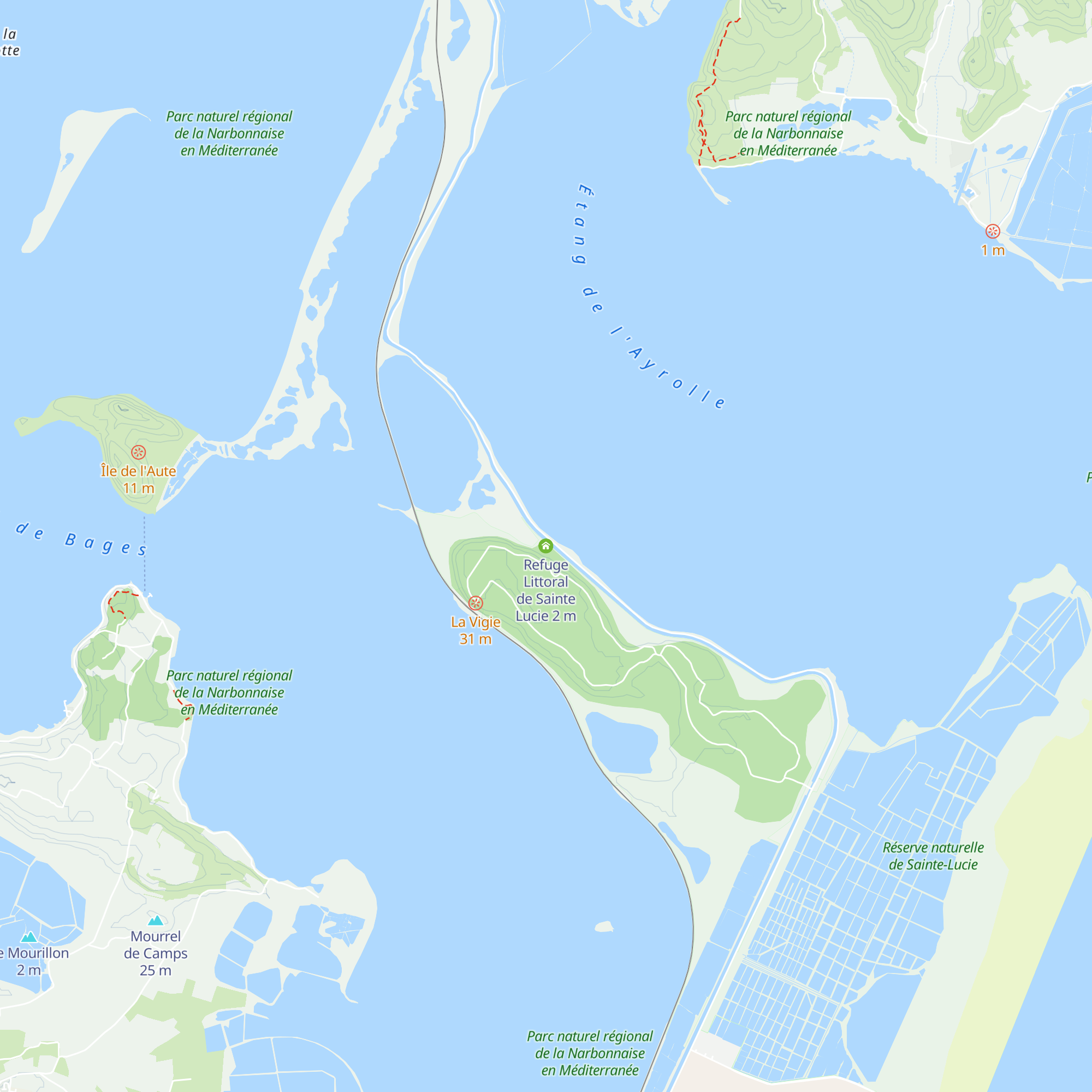 Refuge Littoral de Sainte Lucie map