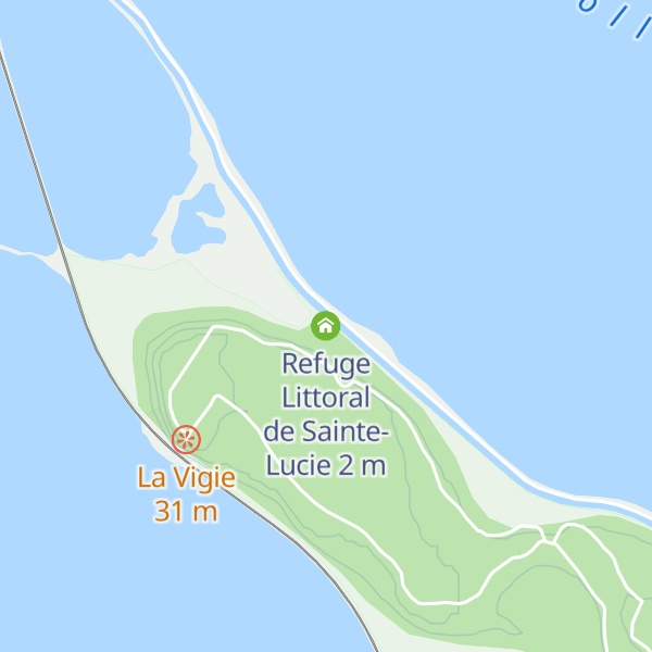 Map of Refuge Littoral de Sainte-Lucie