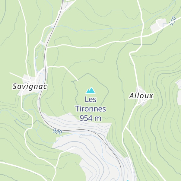 Map of Les Tironnes