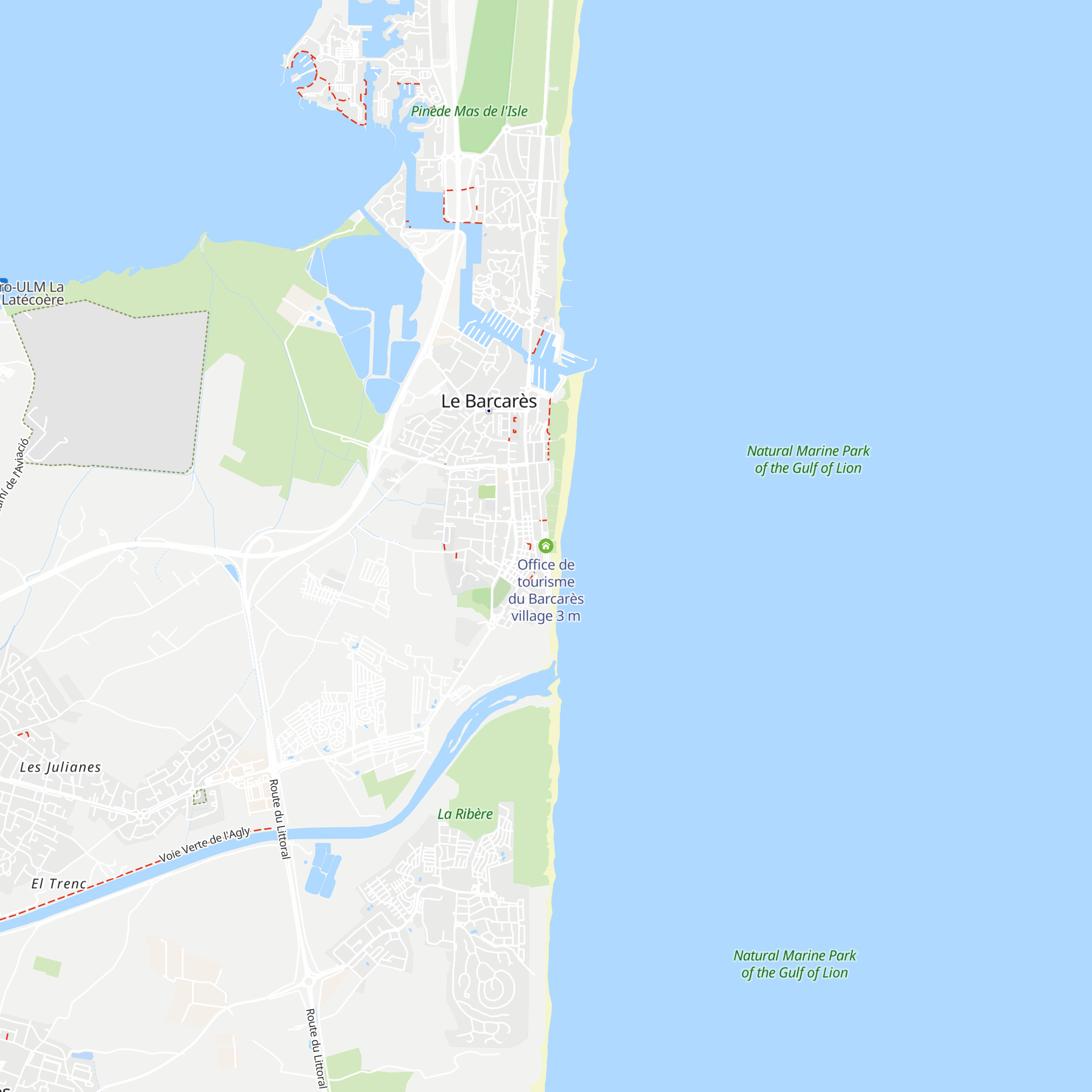 Office de tourisme du Barcarès village map