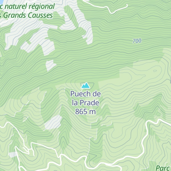 Map of Puech de la Prade