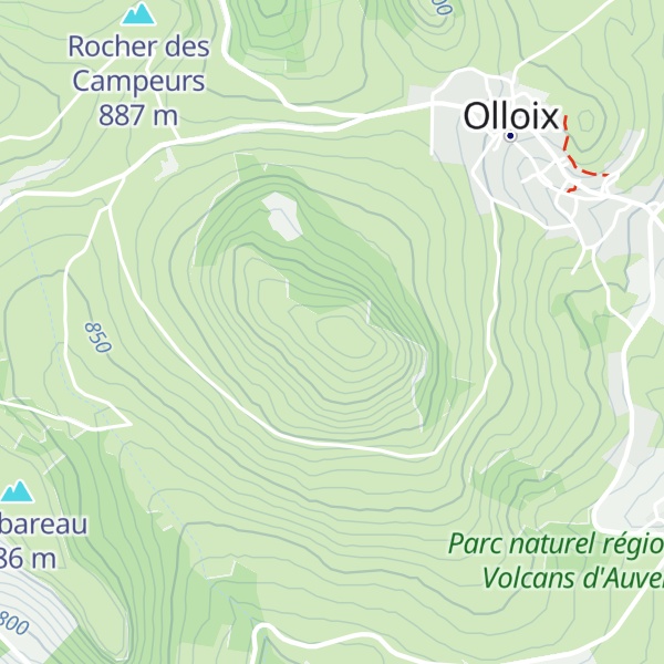 Map of Puy d'Olloix