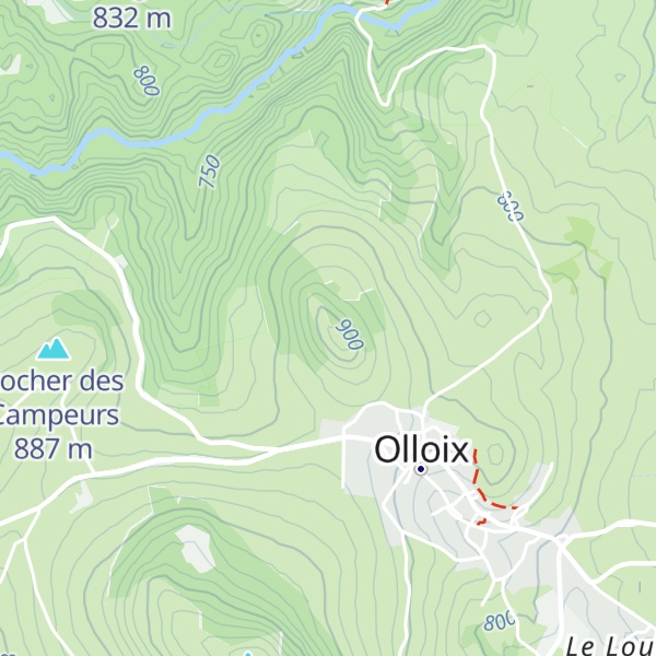 Map of Puy d'Auzelle