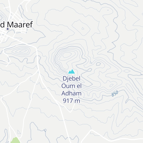 Map of Djebel Oum el Adham