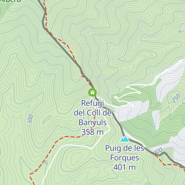 Map of Refugi del Coll de Banyuls