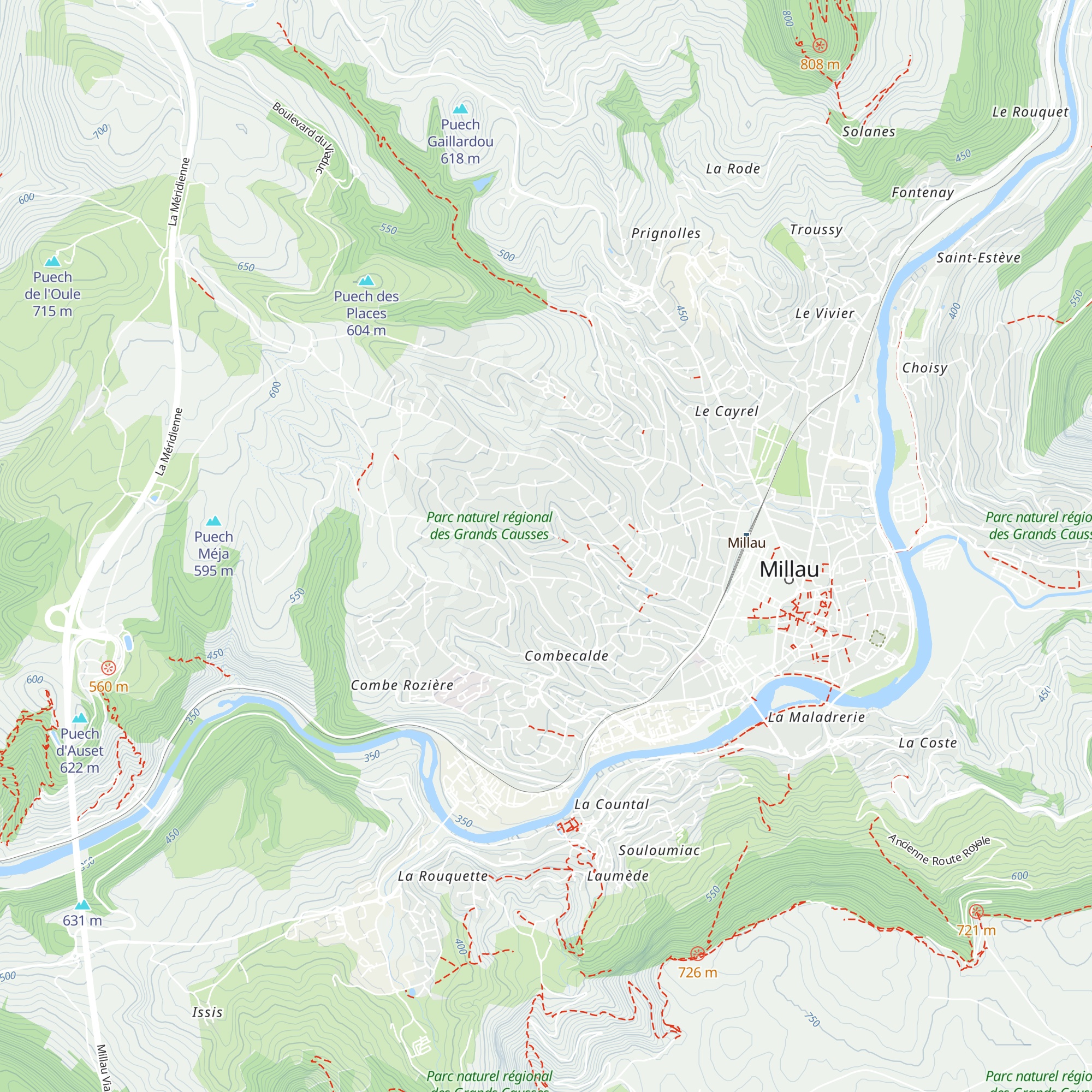 Gîte des Grands Causses map