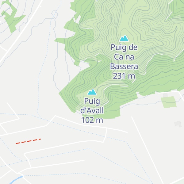 Map of Puig d'Avall