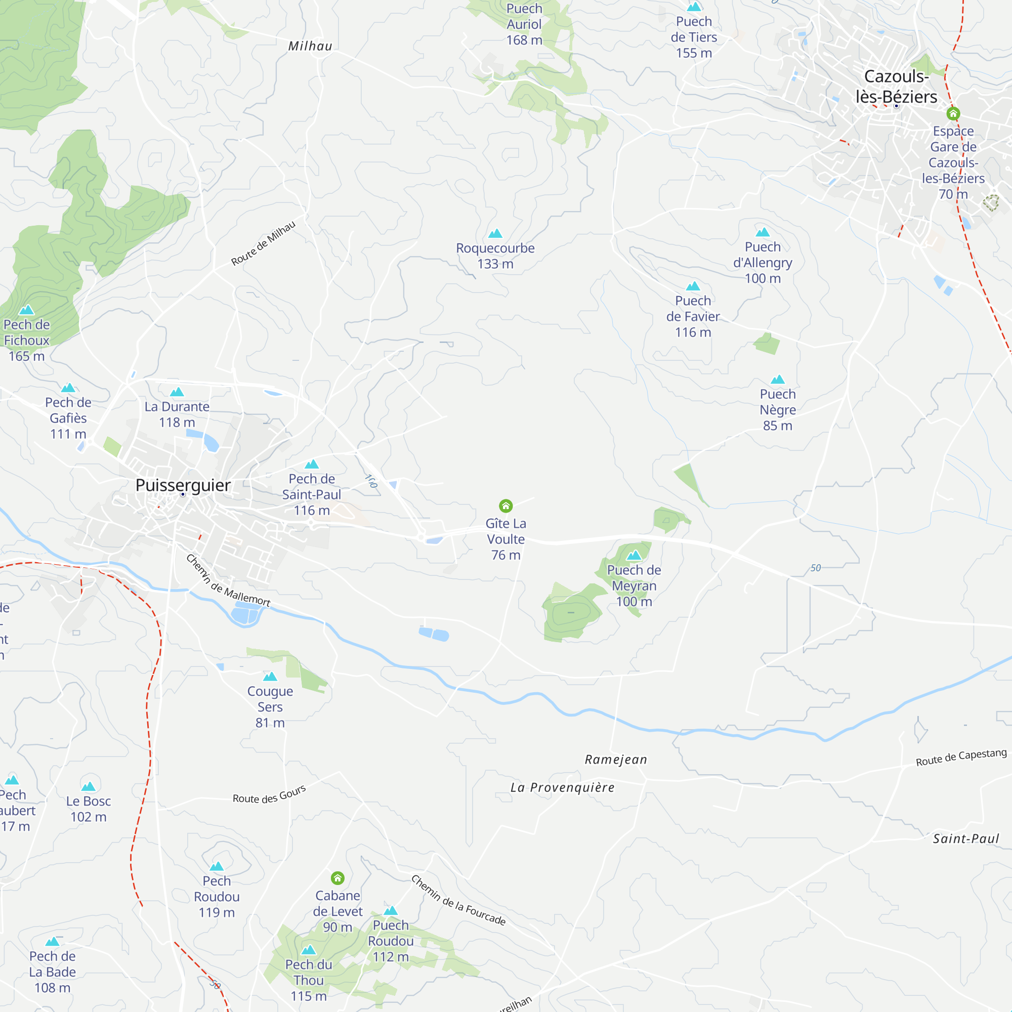 Gîte La Voulte map