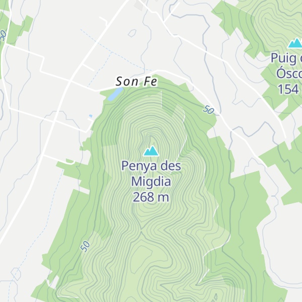 Map of Penya des Migdia