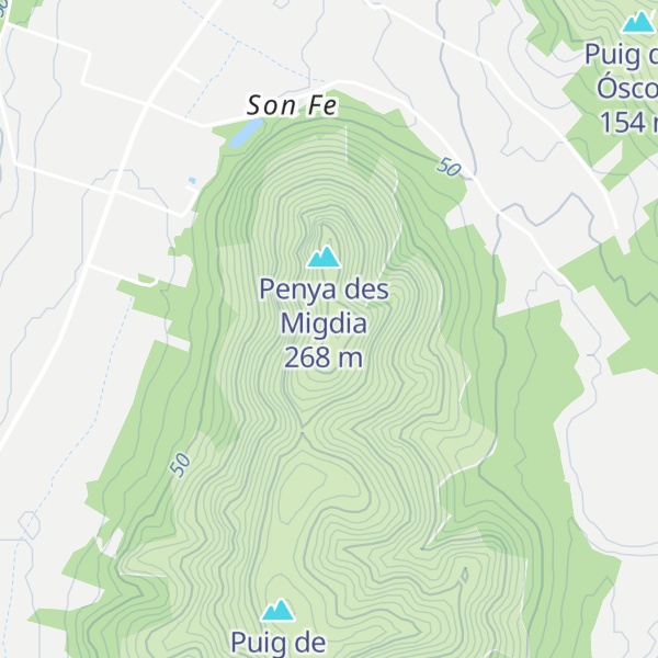 Map of Puig de Son Fe