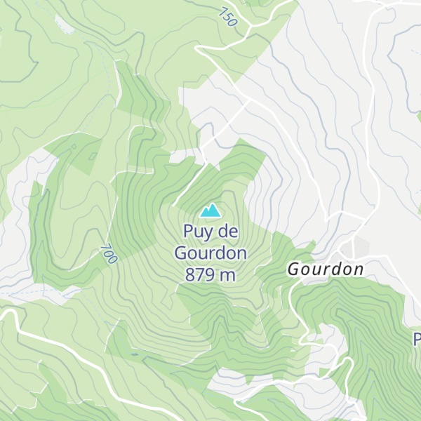 Map of Puy de Gourdon