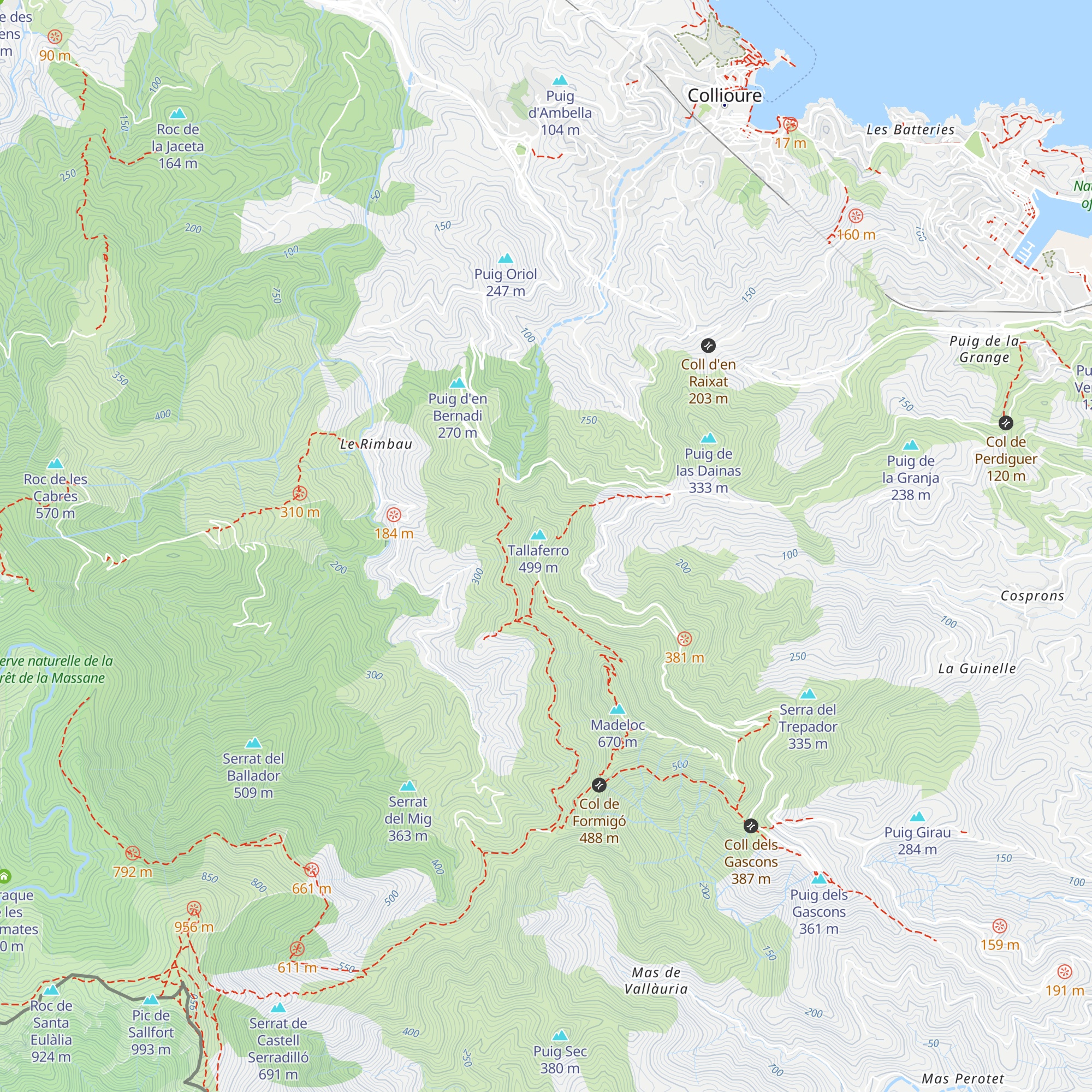 Refuge Madeloc map