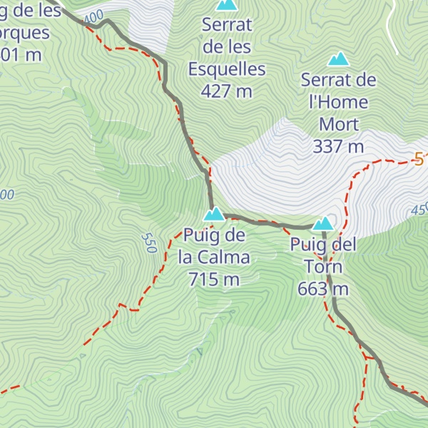 Map of Puig de la Calma
