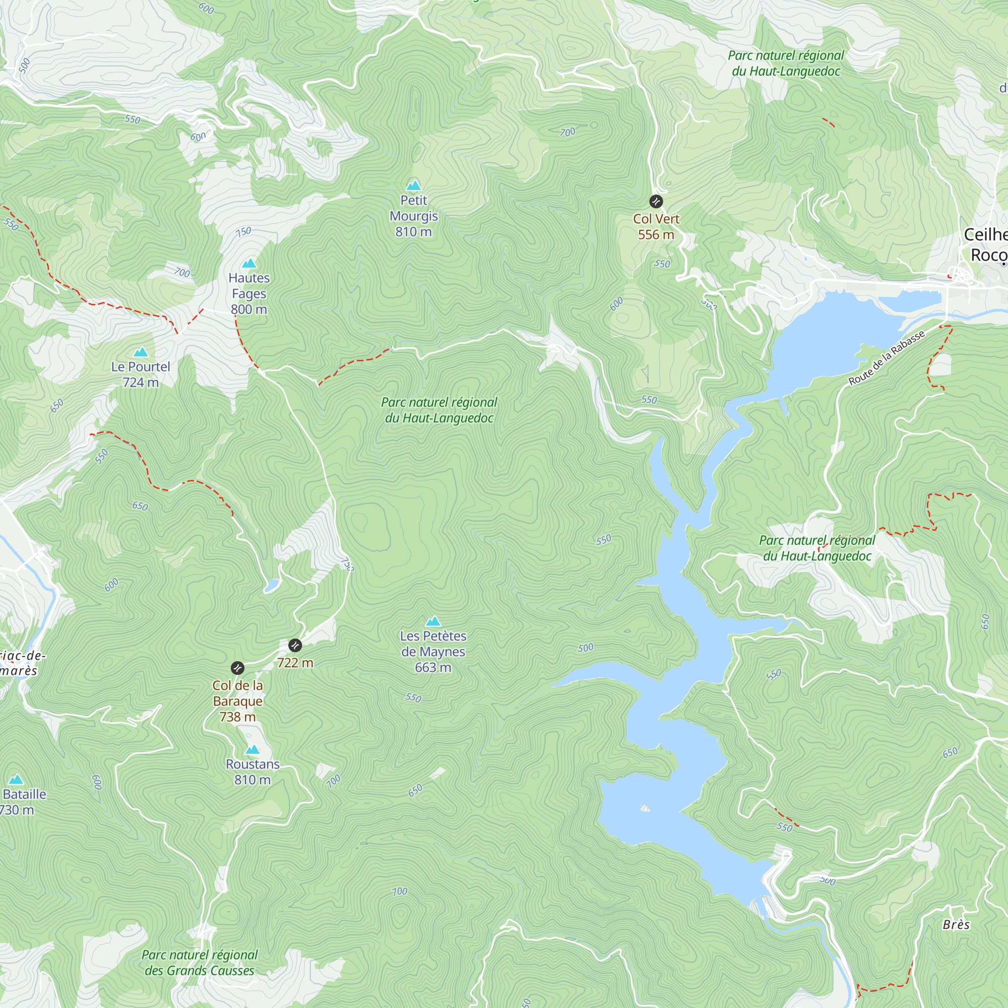 Cabane de Brunal map