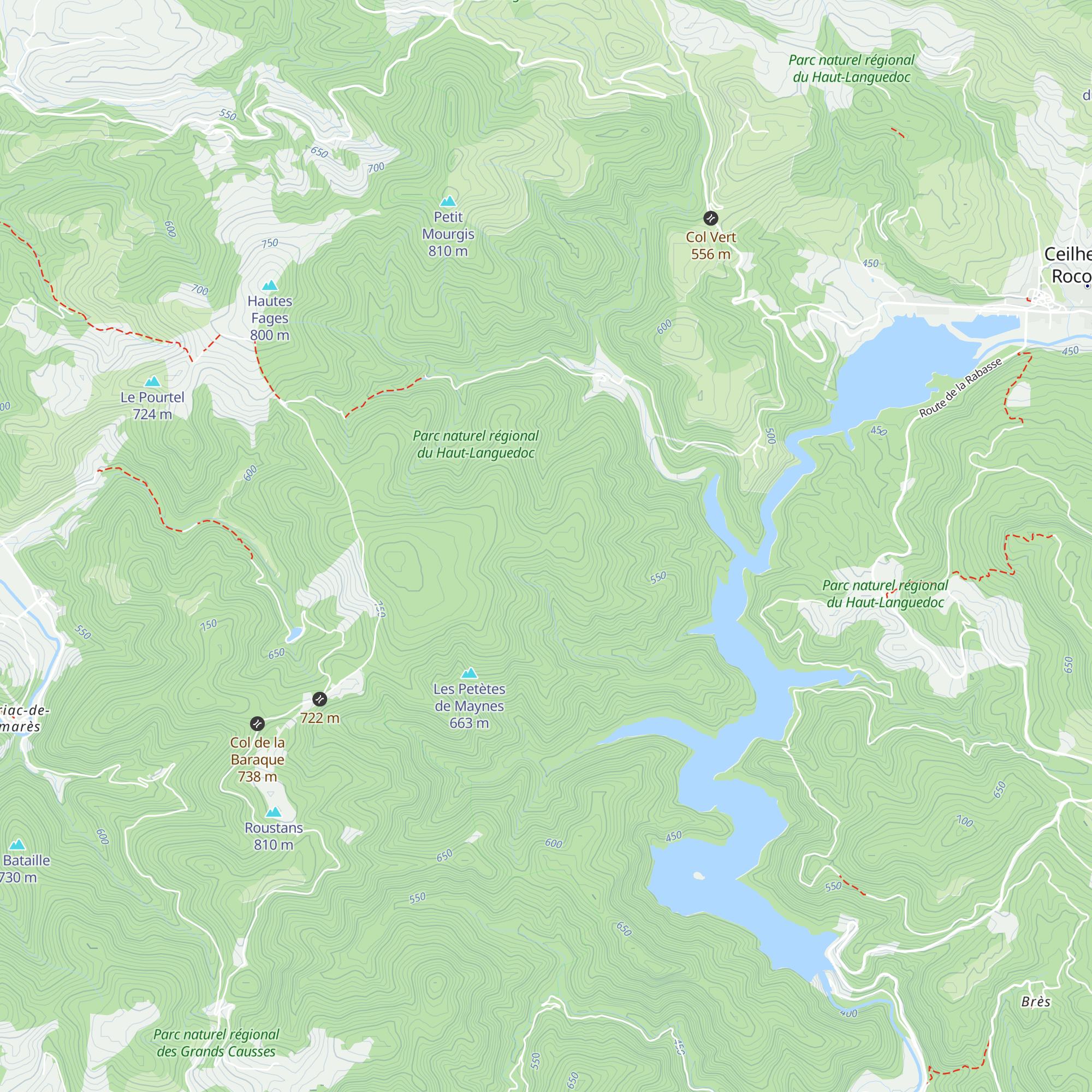 Cabane de Brunal map