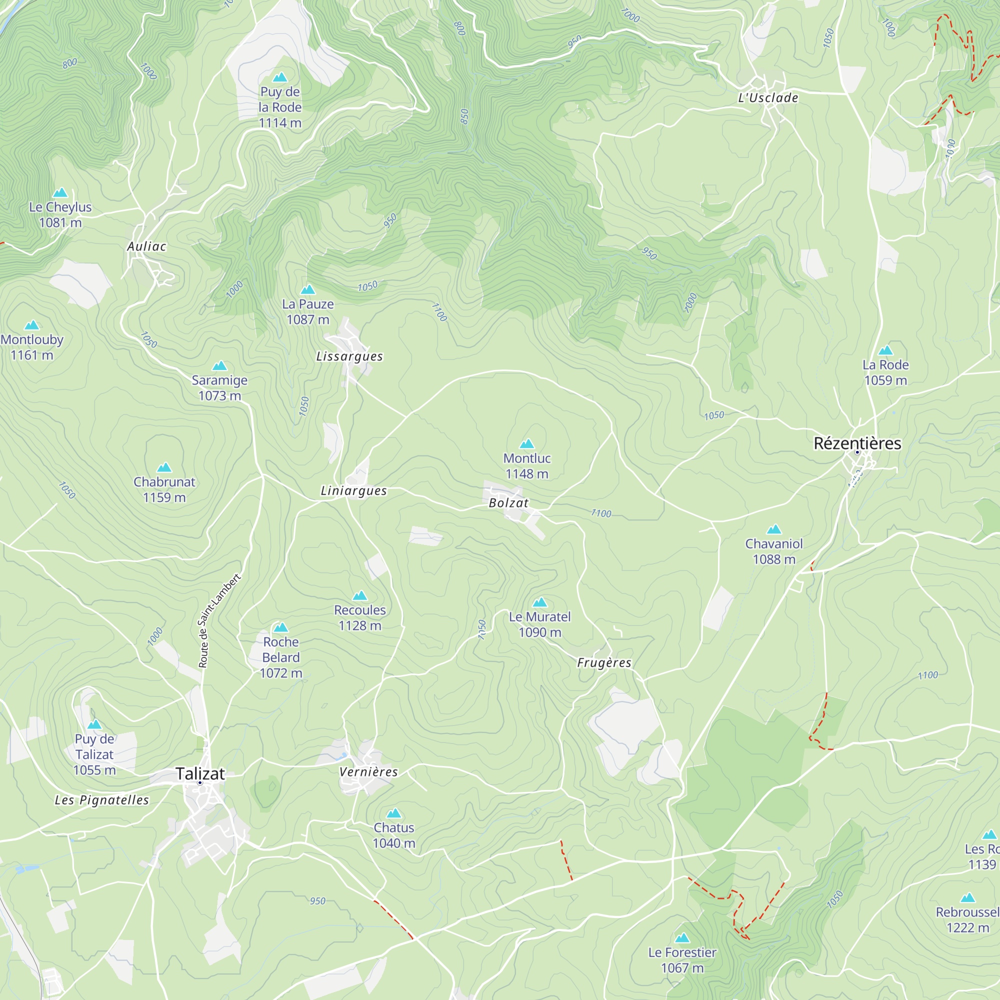 Gîte de Bolzat map