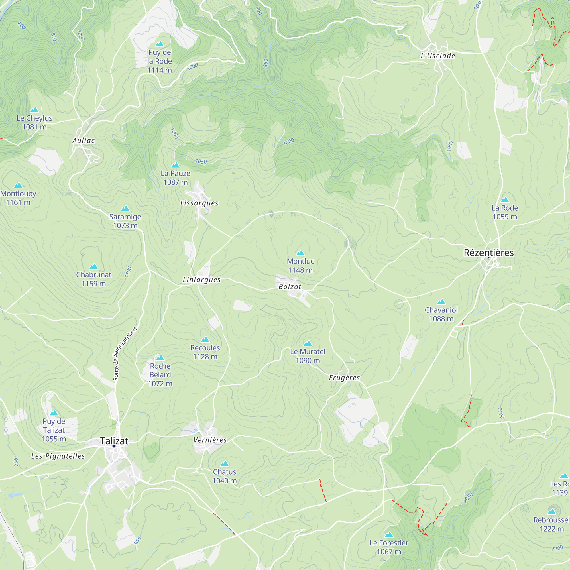 Gîte de Bolzat map