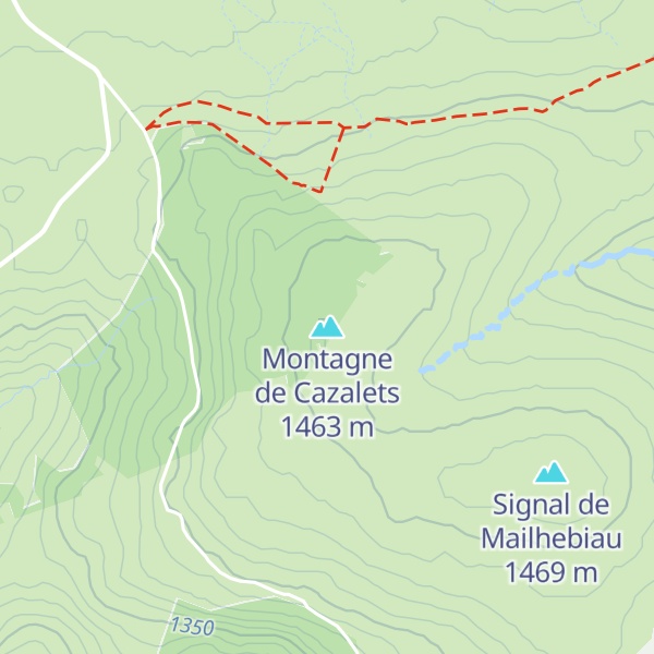 Map of Montagne de Cazalets