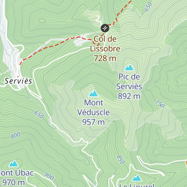 Map of Mont Véduscle